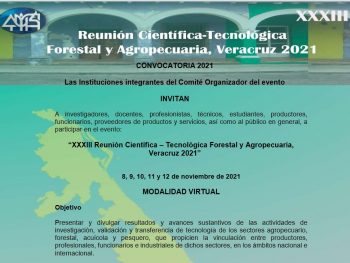 Reunión Científica – Tecnológica Forestal y Agropecuaria, Veracruz 2021