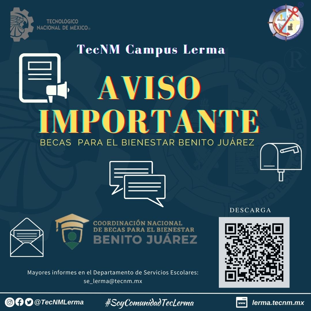 Aviso Importante: Becas para el Bienestar Benito Juarez