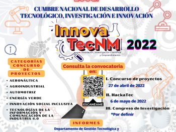 ¡Participa en la Cumbre Nacional de Desarrollo Tecnológico e Innovación 2022!