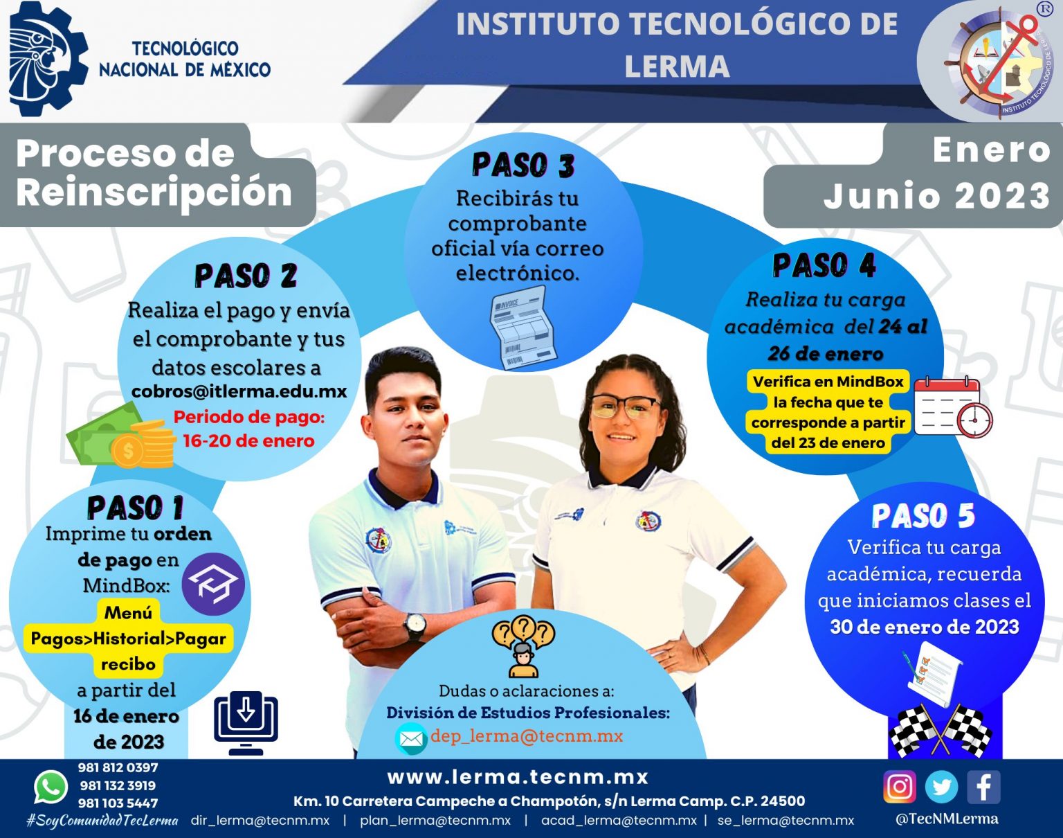 Proceso De Reinscripción Enero-Junio-2023 – Instituto Tecnológico De Lerma